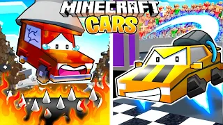I Survived 100 Days as CARS in Minecraft!