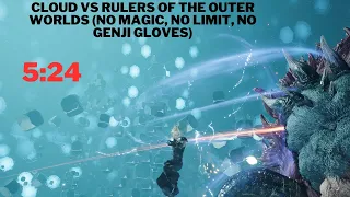 FF7 Rebirth Cloud Vs Rulers Of The Outer Worlds (No Magic, No Limit, No Genji Gloves)