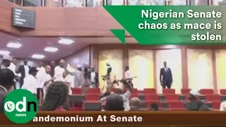 Nigerian Senate chaos as mace is stolen