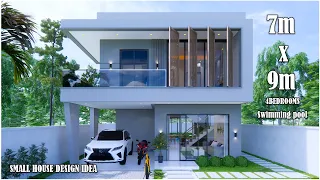 House Design | Small House 7m x 9m | 4Bedrooms