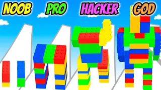 Brick Runner 3D - NOOB vs PRO vs HACKER vs GOD