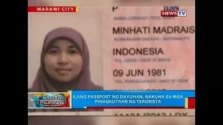 Ilang passport ng dayuhan, nakuha sa mga pinagkutaan ng terorista