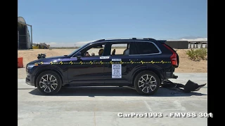 2016-2020 Volvo XC90 FMVSS 301 Rear Crash Test (50 Mph)