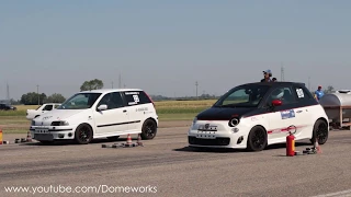 Fiat Punto GT VS 500 Abarth - Drag Racing on Quarter Mile