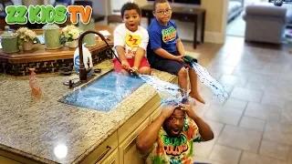 INDOOR SWIMMING POOL PRANK ON ZZ DAD! CAUGHT ON CAMERA VLOGSKIT!