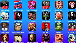 Granny Mod,Scary,Poppy 2,Poppy 3 Mobile,The Twins,Evil Nun,Death Park,Ice Scream 8,Eyes,Zoonomaly2