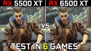 RX 5500 XT vs RX 6500 XT | Test in 6 Games at 1080p | 2022