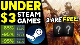 10 AWESOME STEAM GAME DEALS UNDER $3 - 2 ARE FREE + SUPER CHEAP PC GAMES!