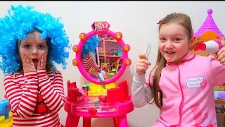 Sara and Sofia Pretend Play Hair Styling Beauty Salon