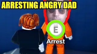 ARRESTING ANGRY DAD from India in Roblox Jailbreak