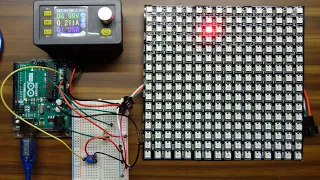 LED matrix 16x16 addressable LEDs. Overview, library installation, connection to Arduino