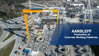 Production of offshore concrete working platforms