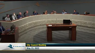 May 23, 2022 Bloomington City Council Meeting