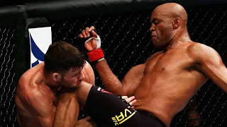 Anderson Silva Flying Knee Walk Off Knockout Vs Michael Bisping in MMA UFC Fight Night 84 in London