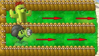 99 Gatling Pea Vs 99 Cactus Vs Giga Gargantuar Vs Dr Zomboss Plants vs Zombies Battlez