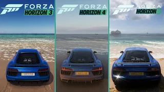 Forza Horizon 3 vs Forza Horizon 4 vs Forza Horizon 5 - Graphics and Details Comparison