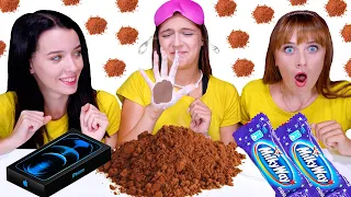 ASMR Choose Food With Closed Eyes (Gummy Candy, Chocolate, Nerds, Cacao Powder)