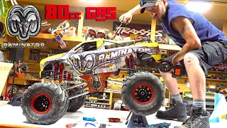 BROKE IT! SUPREME 80cc SUPREME GAS ENGINE - BLOWN TRANSMISSION on "TOY" RAMINATOR? | RC ADVENTURES