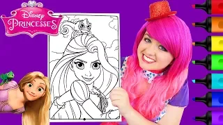 Coloring Rapunzel Tangled Disney Princess Coloring Page Prismacolor Markers | KiMMi THE CLOWN