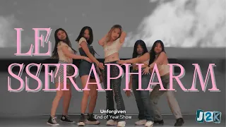 [K-POP IN SCHOOL] J2K End of Year Show 2024: LE SSSERAPHARM - "UNFORGIVEN" by LE SSERAFIM