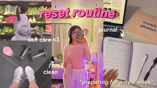 WEEKLY RESET ROUTINE! ☁️ monday motivation vlog,  how i set up my week for success & healthy habits
