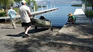 FAST LAUNCH:  From Pickup to Wheels Up in 70 seconds with Retractable Landing Gear Hobie PA12 kayak