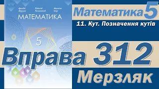 Мерзляк Вправа 312. Математика 5 клас