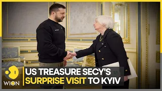 US Treasury Secretary Janet Yellen makes surprise Kyiv visit, meets Zelensky | English News | WION