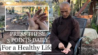PRESS THESE 3 POINTS DAILY for A Healthy Life | Qigong Basic Acupressure Daily ( 4K Close Up)