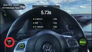 Volkswagen Tiguan R-line 0-100 km/h, 1/4 mile | quarter mile | fast tiguan