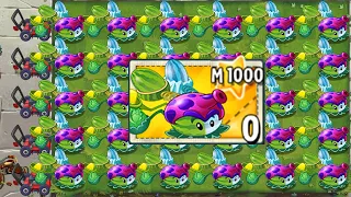 All Pult Plants LEVEL 1000 Power-Up vs Big Wave Beach Final Boss! in Plants vs. Zombies 2