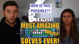 British Couple Reacts to WHEEL OF FORTUNE'S MOST AMAZING SOLVES EVER!