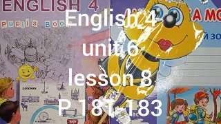 Карпюк 4 клас англійська мова відеоурок Тема 6 урок 8 сторінка 181-183+ робочий зошит