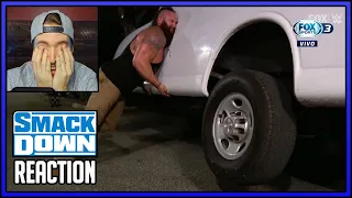 Braun Strowman Flips Over Miz & Morrisons Van Smackdown Reaction