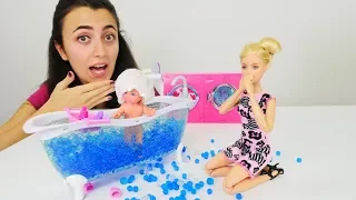 Barbie ile banyo yapma oyunları. Kız oyunları. Seçkin bölümler