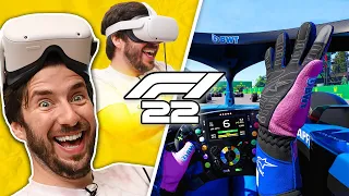 YOUTUBERS PLAY F1 22 GAME VR FOR THE FIRST TIME! | School of Veloce