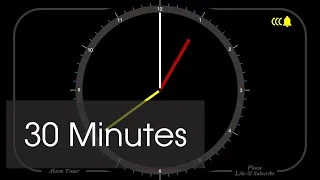 30 Minutes - Analog Clock Timer & Alarm - 1080p - Countdown