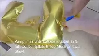 Inflating a foil balloon