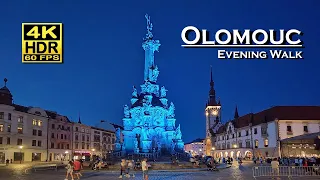 Olomouc Evening Walk , Czech Republic , 4K 60fps HDR ( UHD ) 💖 Dolby Atmos 👀 The best places