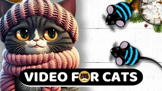 CAT GAMES - Winter Mouse. Mice Video for Cats | CAT TV | 1 Hour.