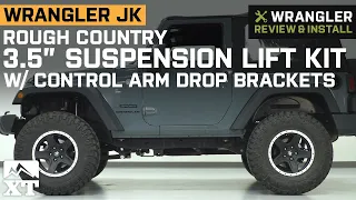 Jeep Wrangler 2 Door JK Rough Country 3.5 in Lift Kit w/ Control Arm Drop Brackets Review & Install