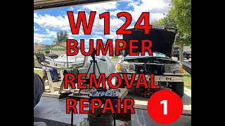 W124 Front Bumper Repair , Removal, Repaint Part 1