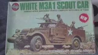 REVIEW, VINTAGE 1975 AIRFIX 1/35 WHITE M3A1 SCOUT CAR PLASTIC MODEL KIT