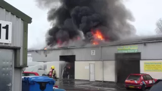 Fire at Tewksbury Industrial Estate