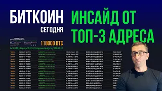 БИТКОИН 🧩 ИНСАЙД ОТ ТОП-3 АДРЕСА [BTC]