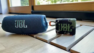 JBL GO 3 vs JBL Charge 5 sound test