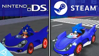 Sonic & Sega All-Stars Racing - Nintendo DS vs. PC | Side by Side