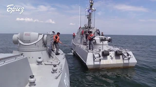 Тренування малих броньованих катерів  в Азовському морі