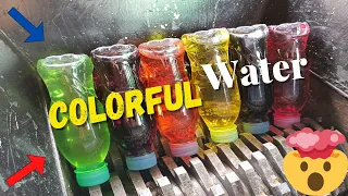 New Experiment With Colorful Water vs Fast Shredder Machine - WOW! WATER EXPLOSION