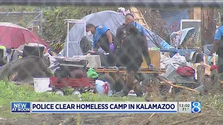 Police clear homeless camp in Kalamazoo
